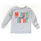 Merry And Bright Colorful | Toddler Graphic Long Sleeve Tee