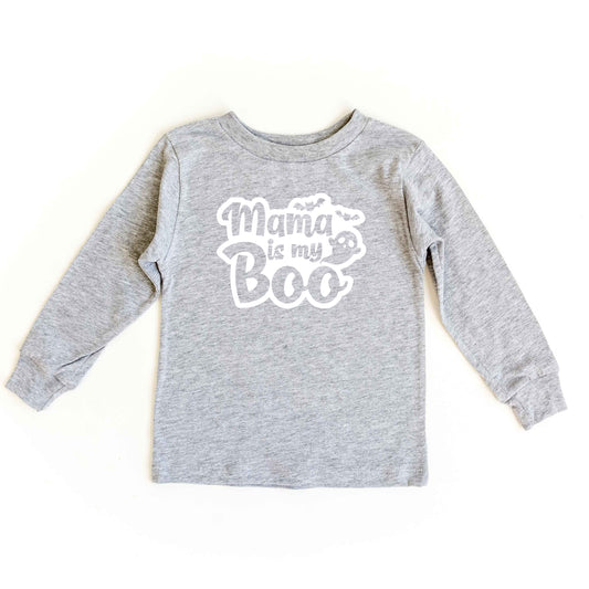 Mama Is My Boo Ghost | Youth Graphic Long Sleeve Tee