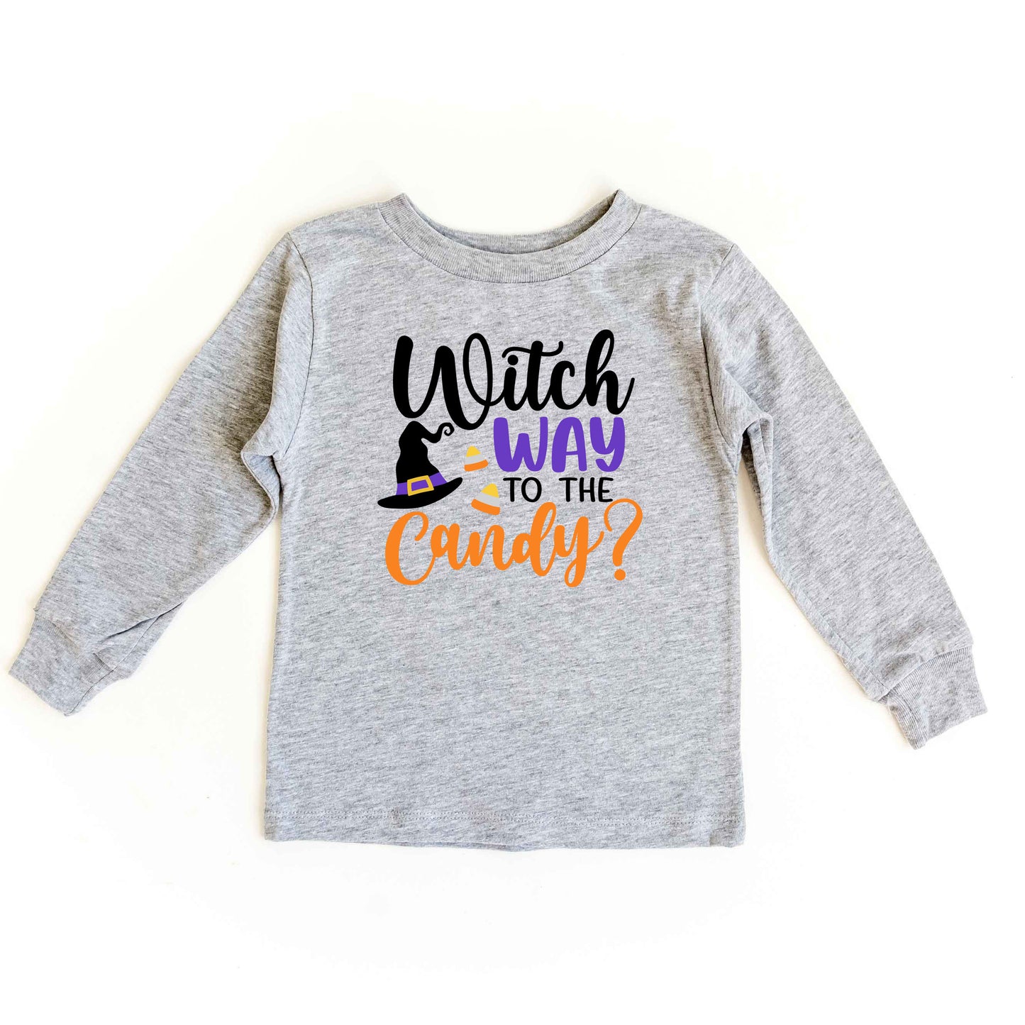 Witch Way To The Candy | Toddler Graphic Long Sleeve Tee
