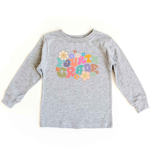 Fourth Grade Flowers | Youth Graphic Long Sleeve Tee