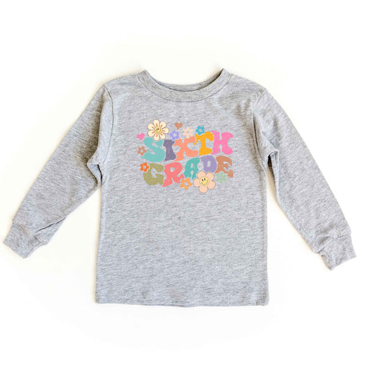 Sixth Grade Flowers | Youth Graphic Long Sleeve Tee