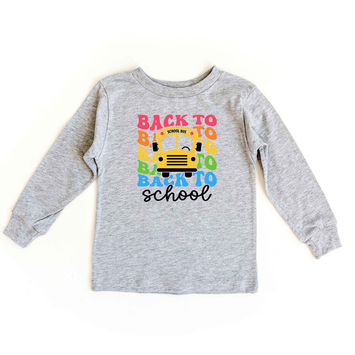 Back To School Bus | Youth Graphic Long Sleeve Tee