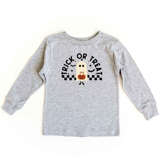 Trick Or Treat Ghost | Toddler Graphic Long Sleeve Tee