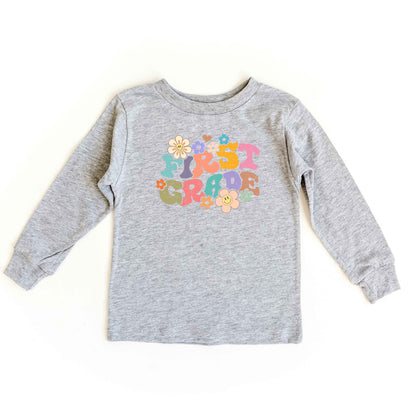 First Grade Flowers | Youth Graphic Long Sleeve Tee