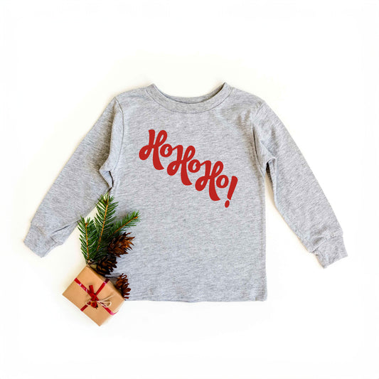 Diagonal Ho Ho Ho | Toddler Graphic Long Sleeve Tee