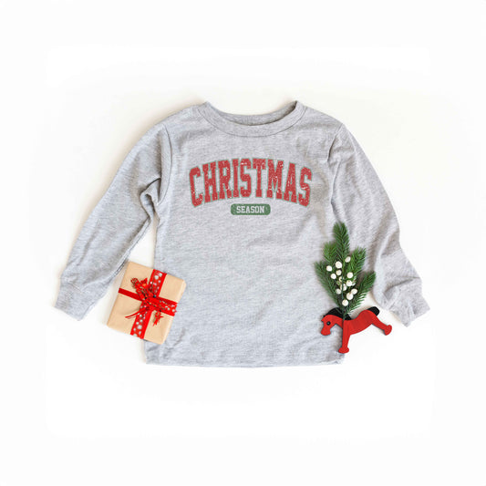 Varsity Christmas Season | Toddler Graphic Long Sleeve Tee