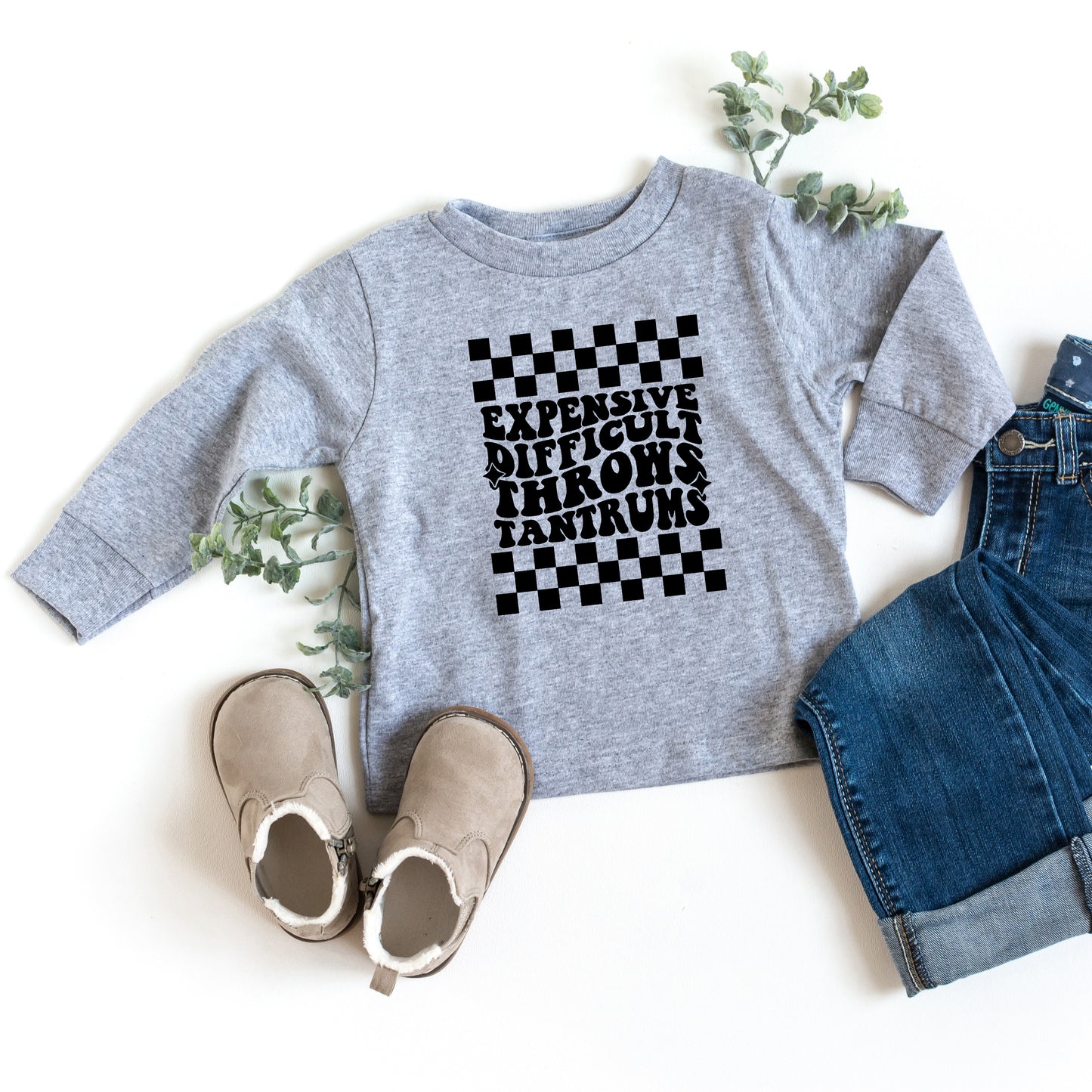 Expensive Difficult Tantrums | Toddler Long Sleeve Tee