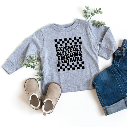 Expensive Difficult Tantrums | Toddler Long Sleeve Tee