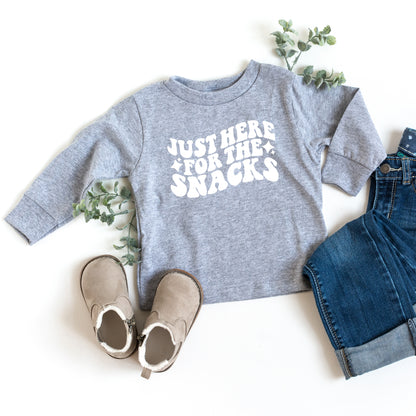 Here For The Snacks Stars | Toddler Long Sleeve Tee