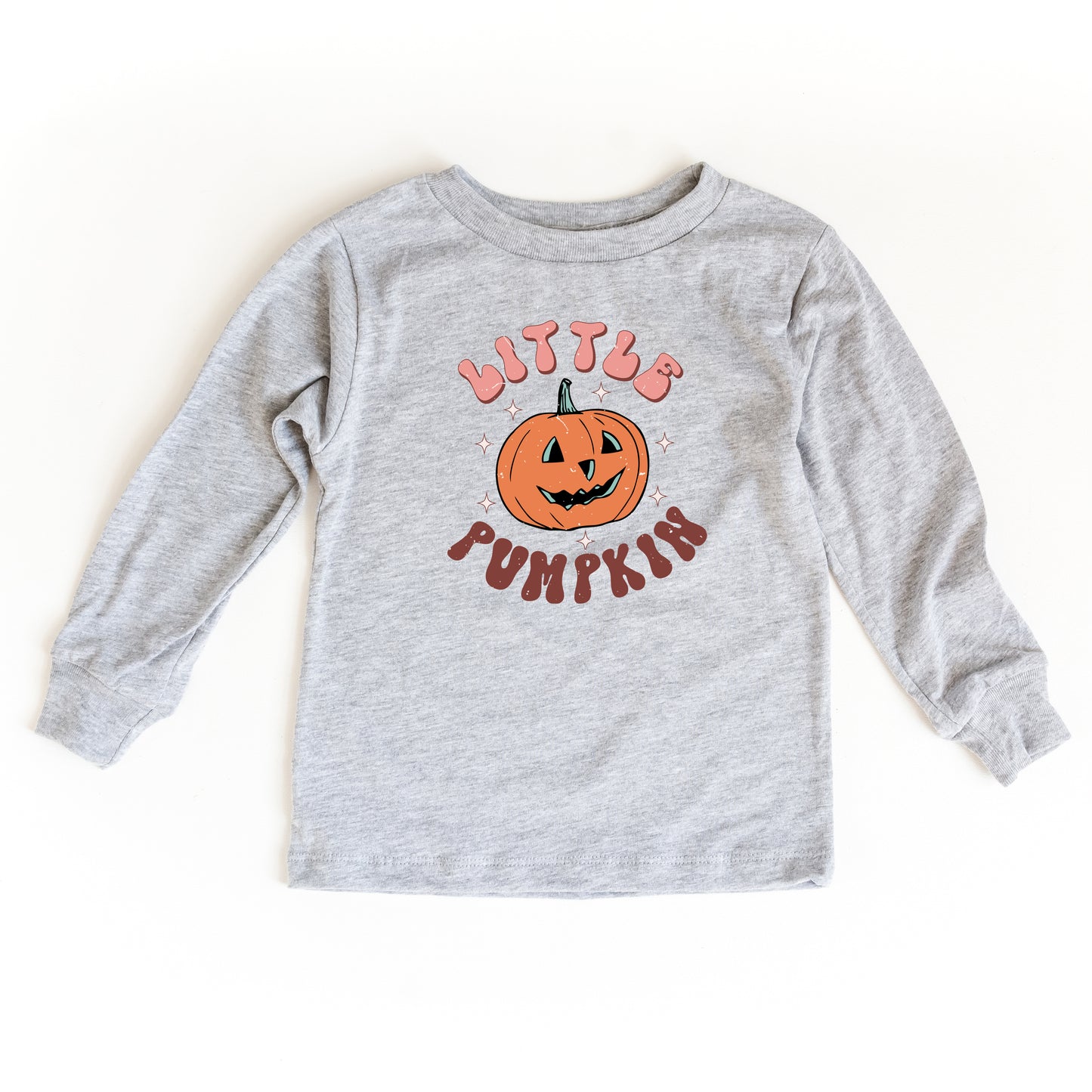 Little Pumpkin Retro | Youth Graphic Long Sleeve Tee
