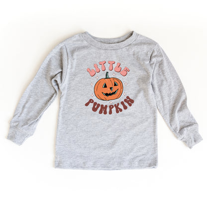 Little Pumpkin Retro | Toddler Graphic Long Sleeve Tee