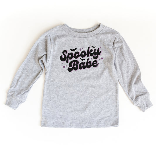 Spooky Babe Purple | Youth Graphic Long Sleeve Tee