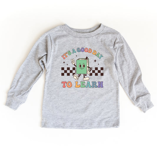 It's A Good Day To Learn Checkered | Youth Graphic Long Sleeve Tee