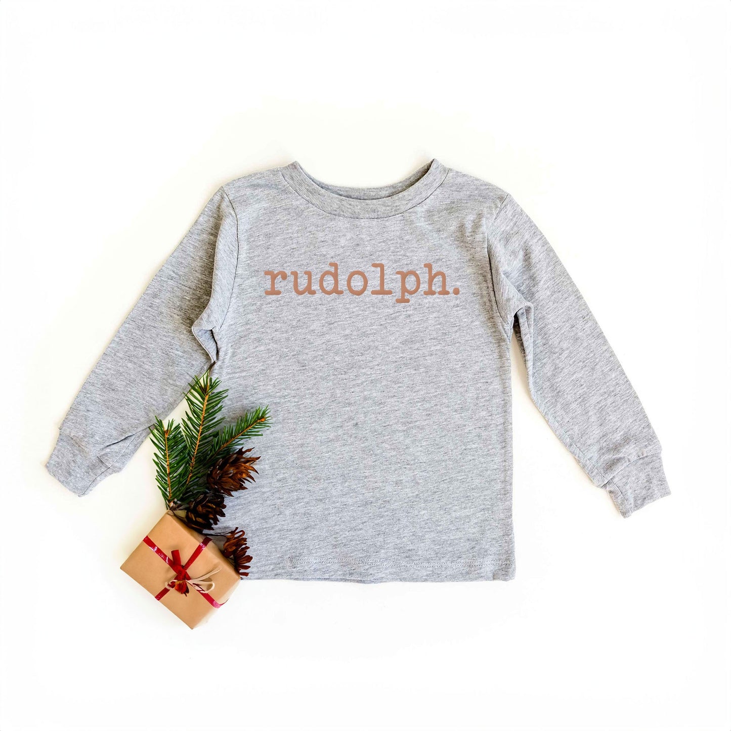 Rudolph Puff Print | Youth Graphic Long Sleeve Tee