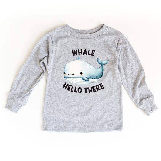 Whale Hello There | Youth Graphic Long Sleeve Tee