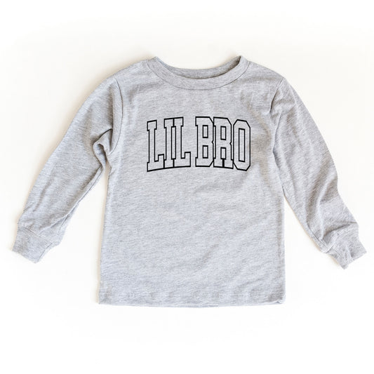 Lil Bro Varsity Outline | Toddler Long Sleeve Tee