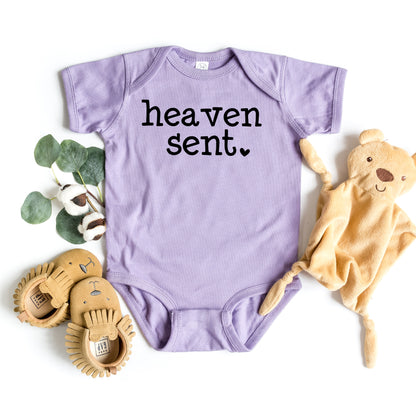 Heaven Sent Heart | Baby Graphic Short Sleeve Onesie