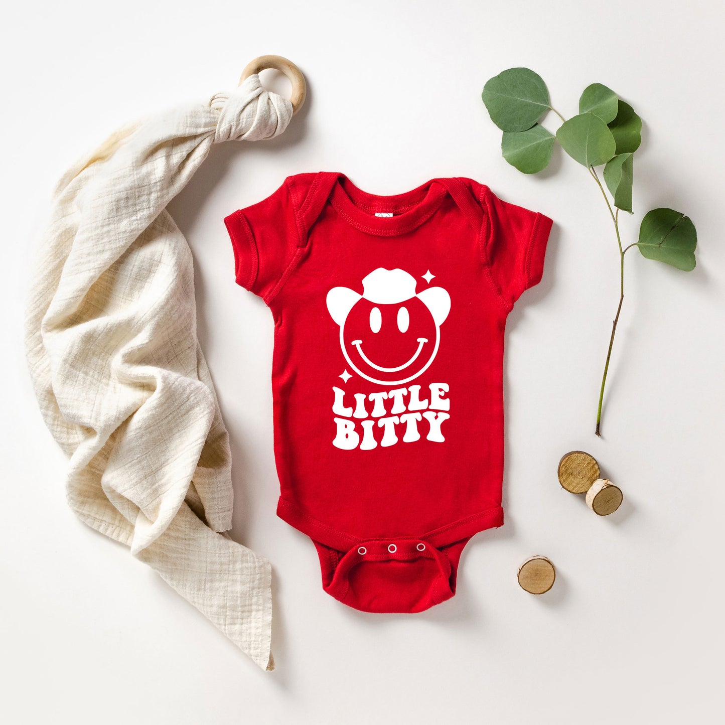 Little Bitty Smiley | Baby Graphic Short Sleeve Onesie