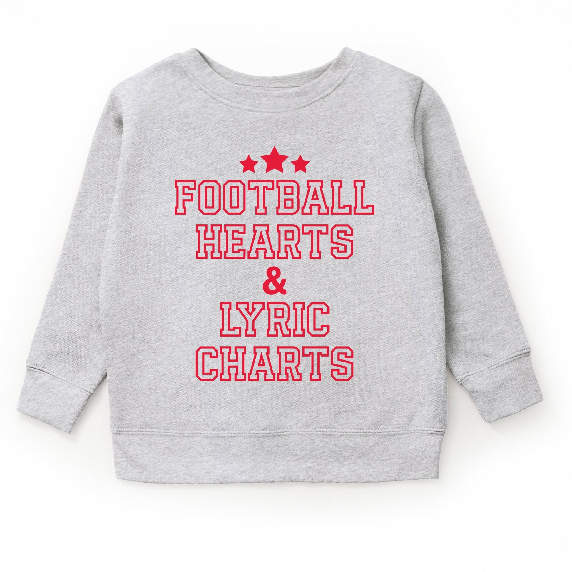 Football Hearts & Lyric Charts - Kids Toddler Sweatshirt and Kids Youth Sweatshirt