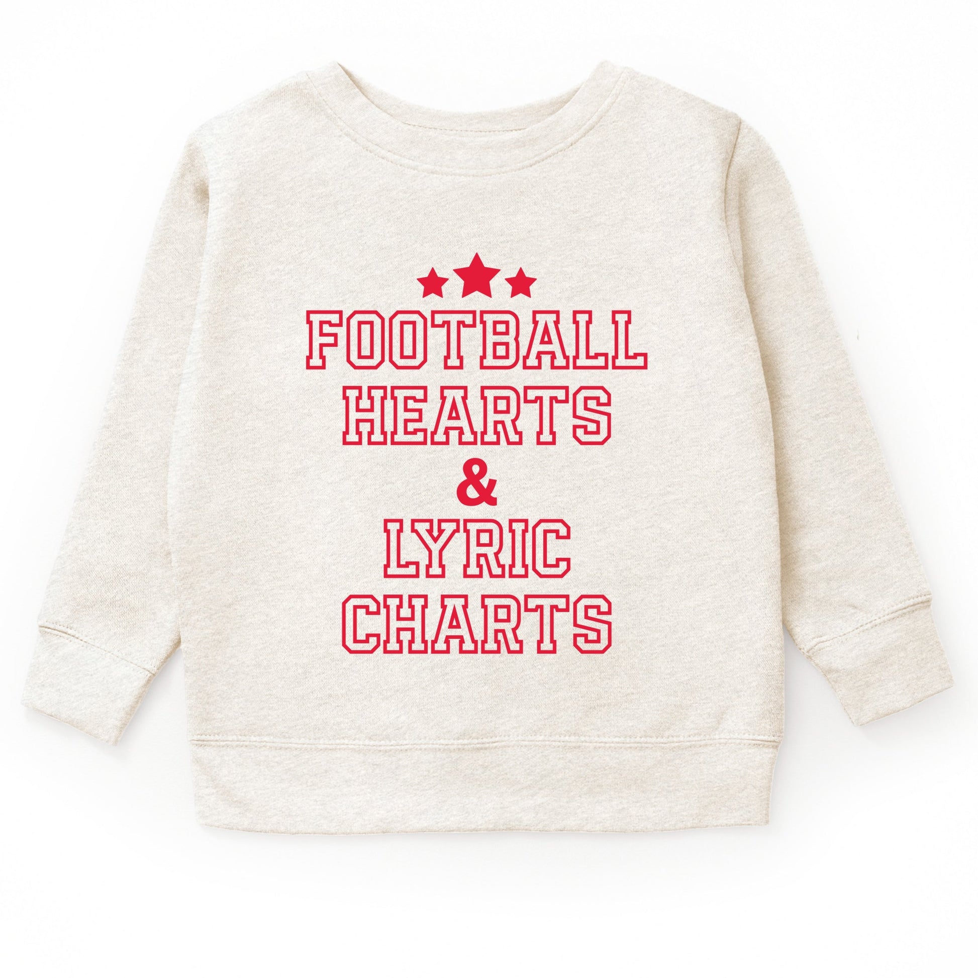 Football Hearts & Lyric Charts - Kids Toddler Sweatshirt and Kids Youth Sweatshirt