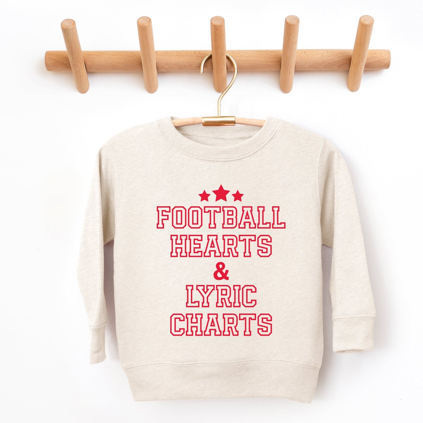 Football Hearts & Lyric Charts - Kids Toddler Sweatshirt and Kids Youth Sweatshirt