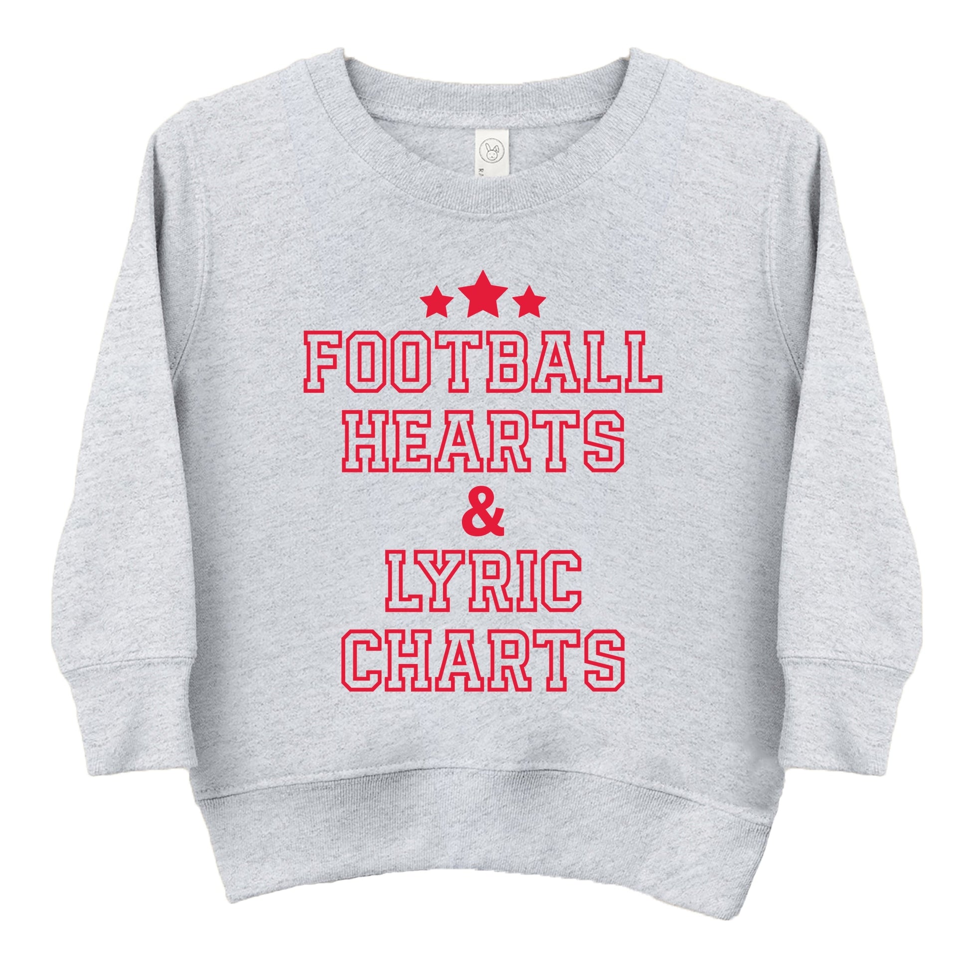 Football Hearts & Lyric Charts - Kids Toddler Sweatshirt and Kids Youth Sweatshirt