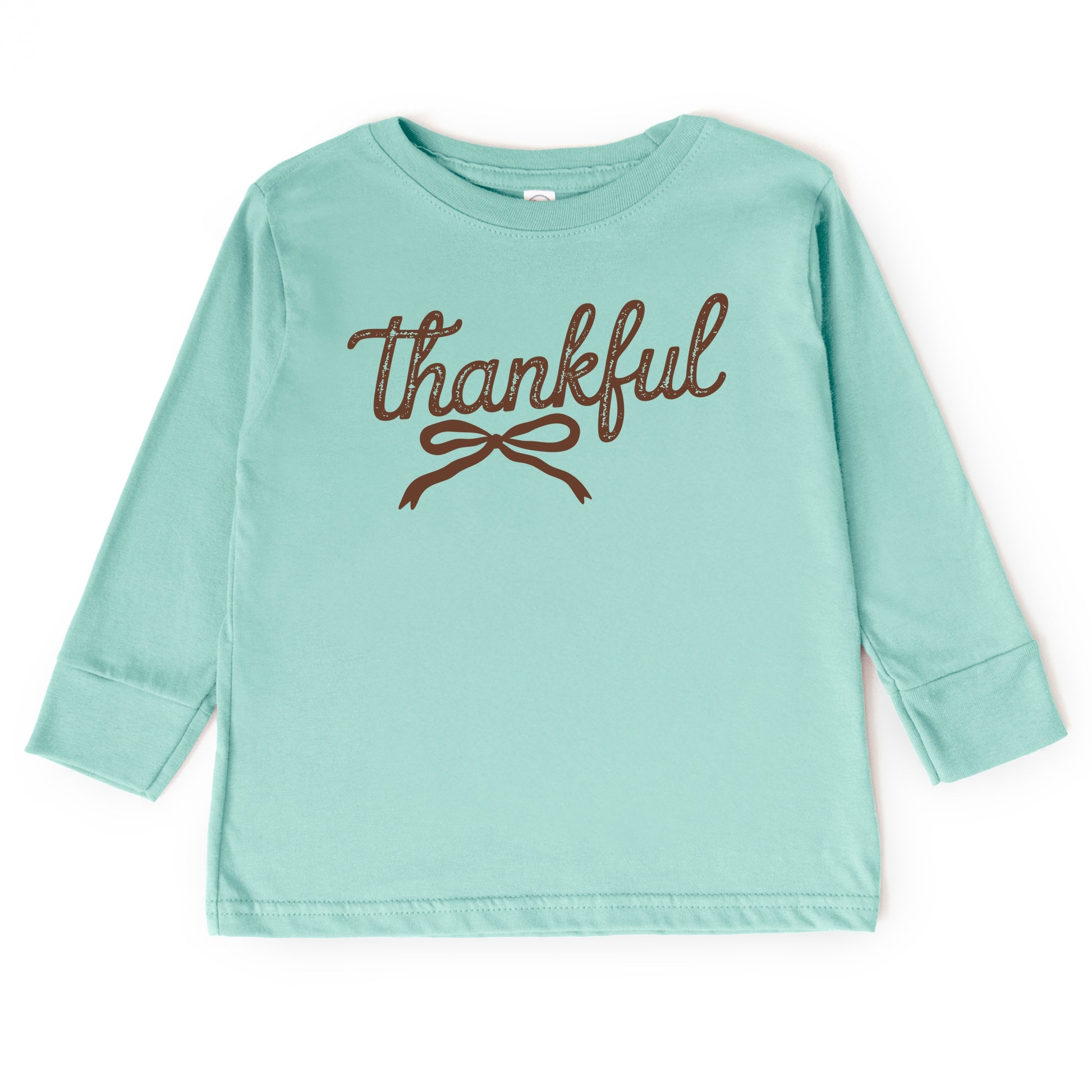 Thankful Coquette Distressed - Toddler Long Sleeve Graphic Tee and Youth Long Sleeve Graphic T-Shirt