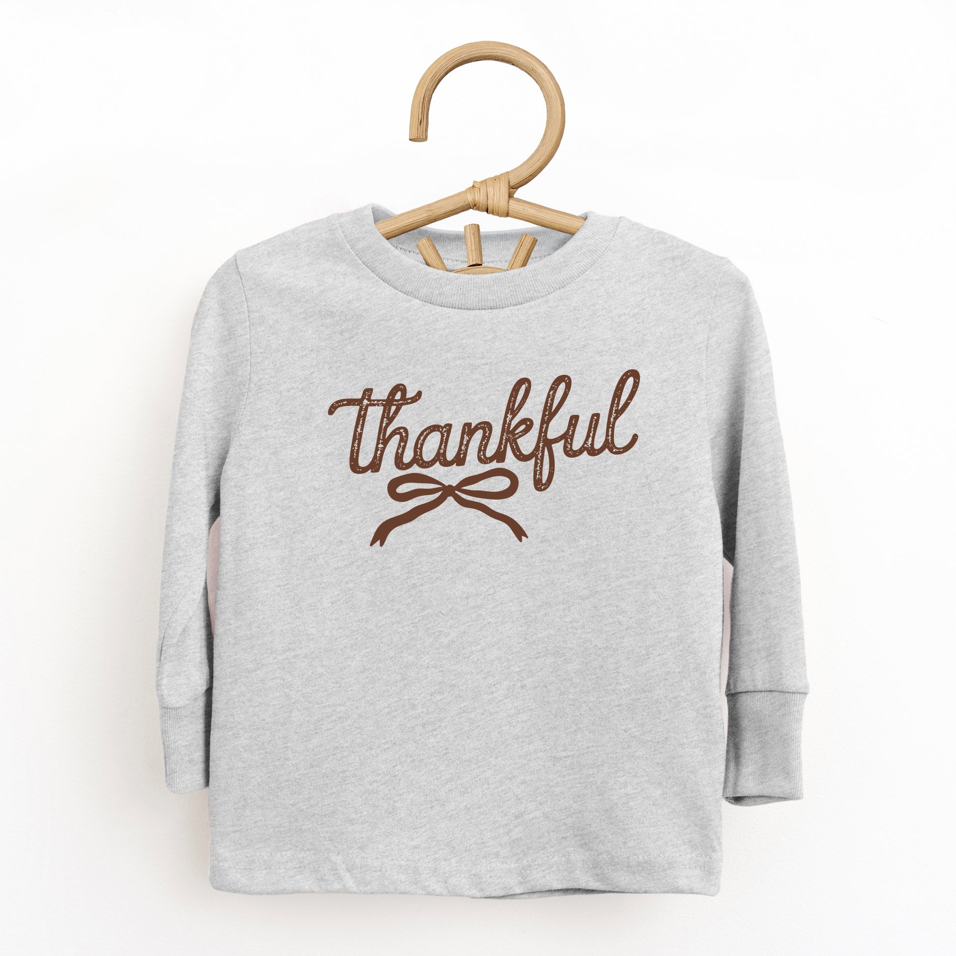 Thankful Coquette Distressed - Toddler Long Sleeve Graphic Tee and Youth Long Sleeve Graphic T-Shirt