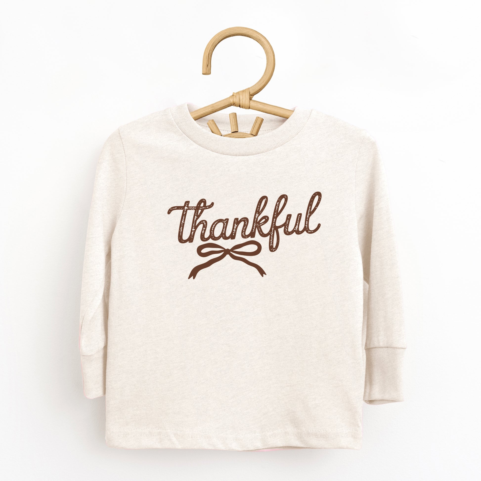 Thankful Coquette Distressed - Toddler Long Sleeve Graphic Tee and Youth Long Sleeve Graphic T-Shirt