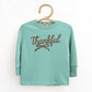 Thankful Coquette Distressed - Toddler Long Sleeve Graphic Tee and Youth Long Sleeve Graphic T-Shirt