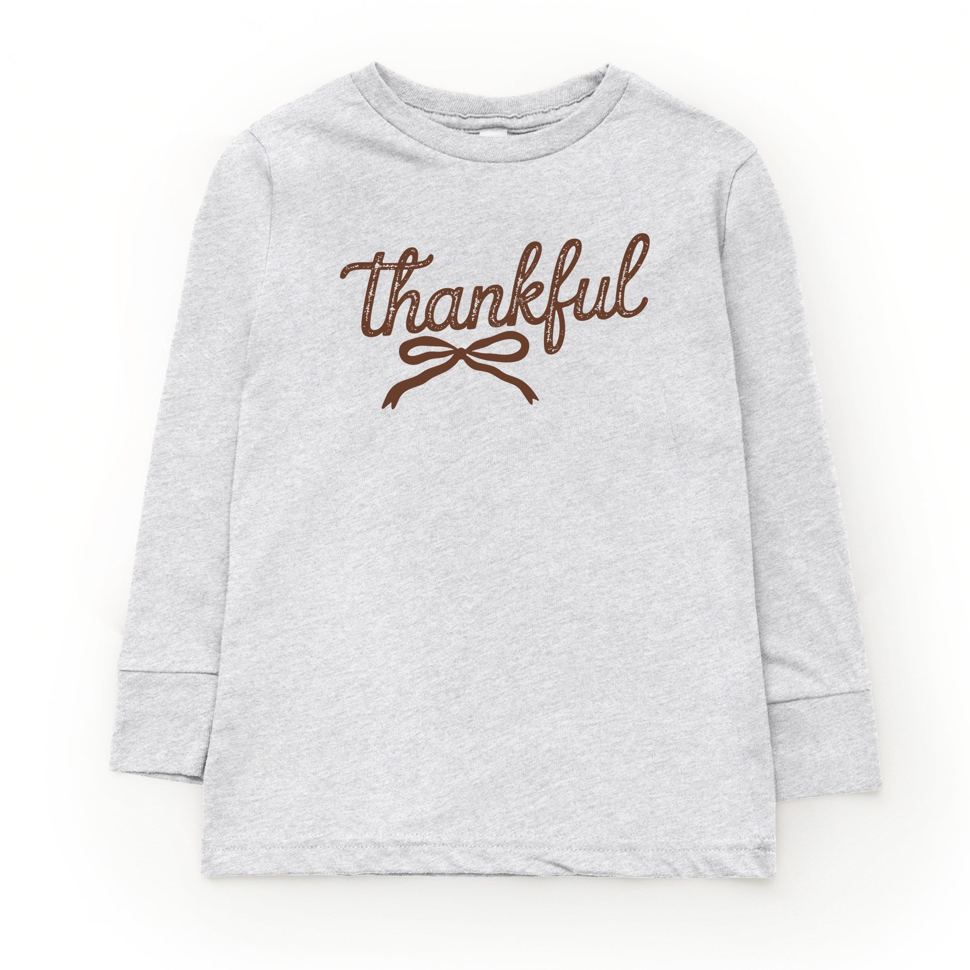Thankful Coquette Distressed - Toddler Long Sleeve Graphic Tee and Youth Long Sleeve Graphic T-Shirt