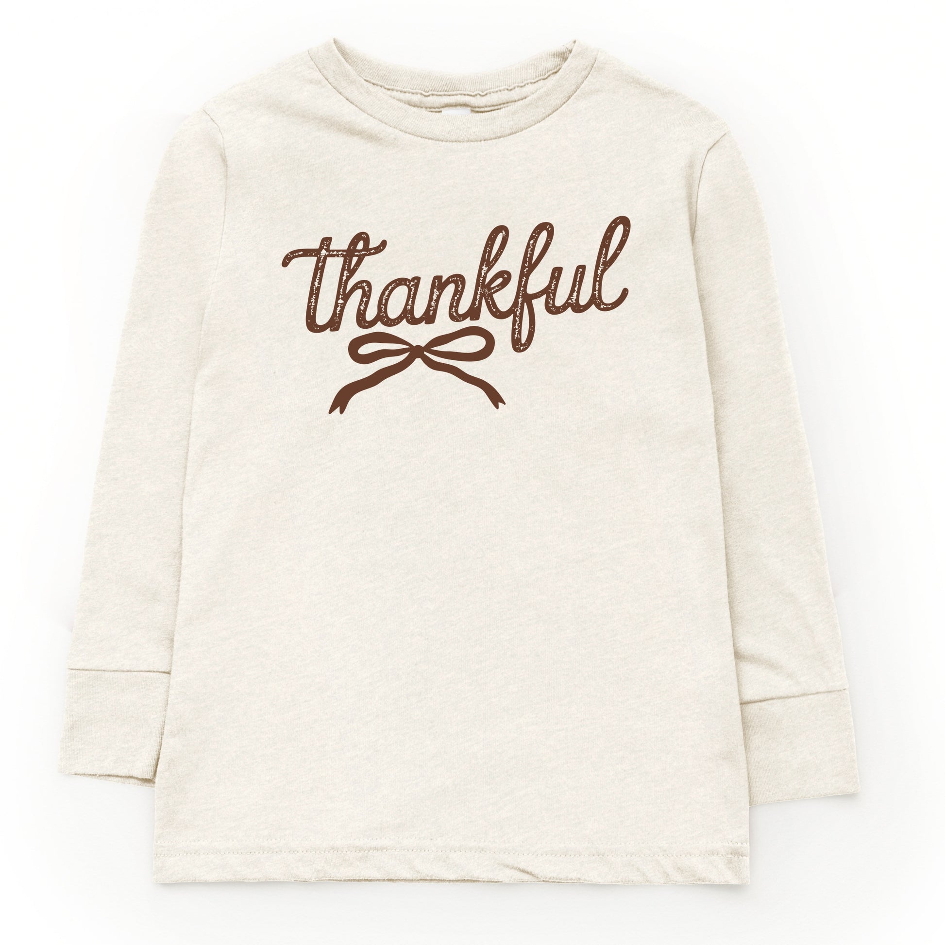 Thankful Coquette Distressed - Toddler Long Sleeve Graphic Tee and Youth Long Sleeve Graphic T-Shirt
