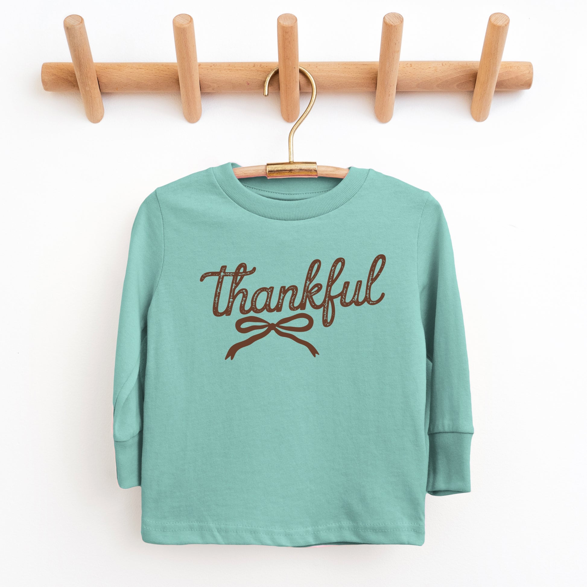 Thankful Coquette Distressed - Toddler Long Sleeve Graphic Tee and Youth Long Sleeve Graphic T-Shirt