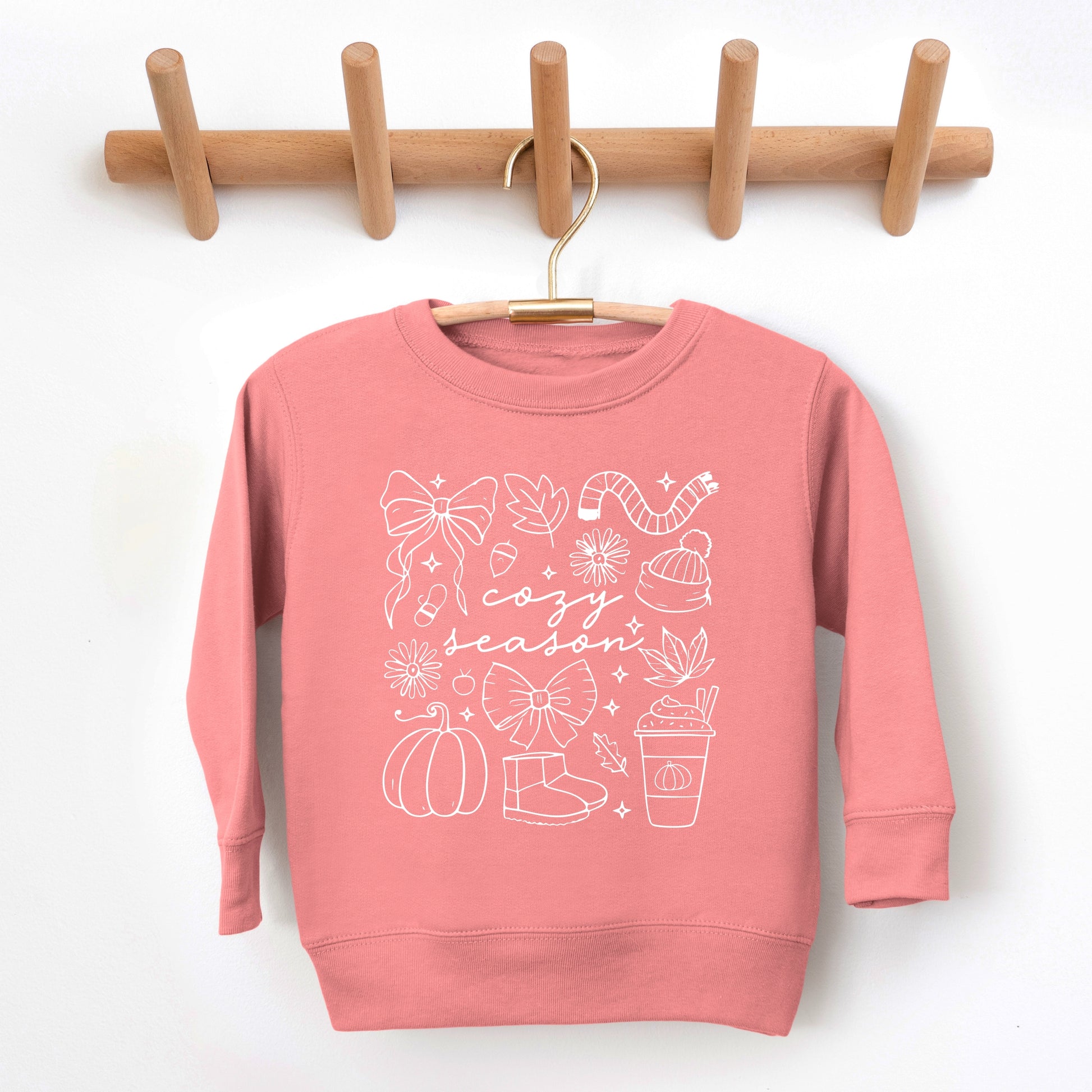 Cozy Season Coquette Icons - Toddler Graphic Sweatshirt and Youth Graphic Sweatshirt