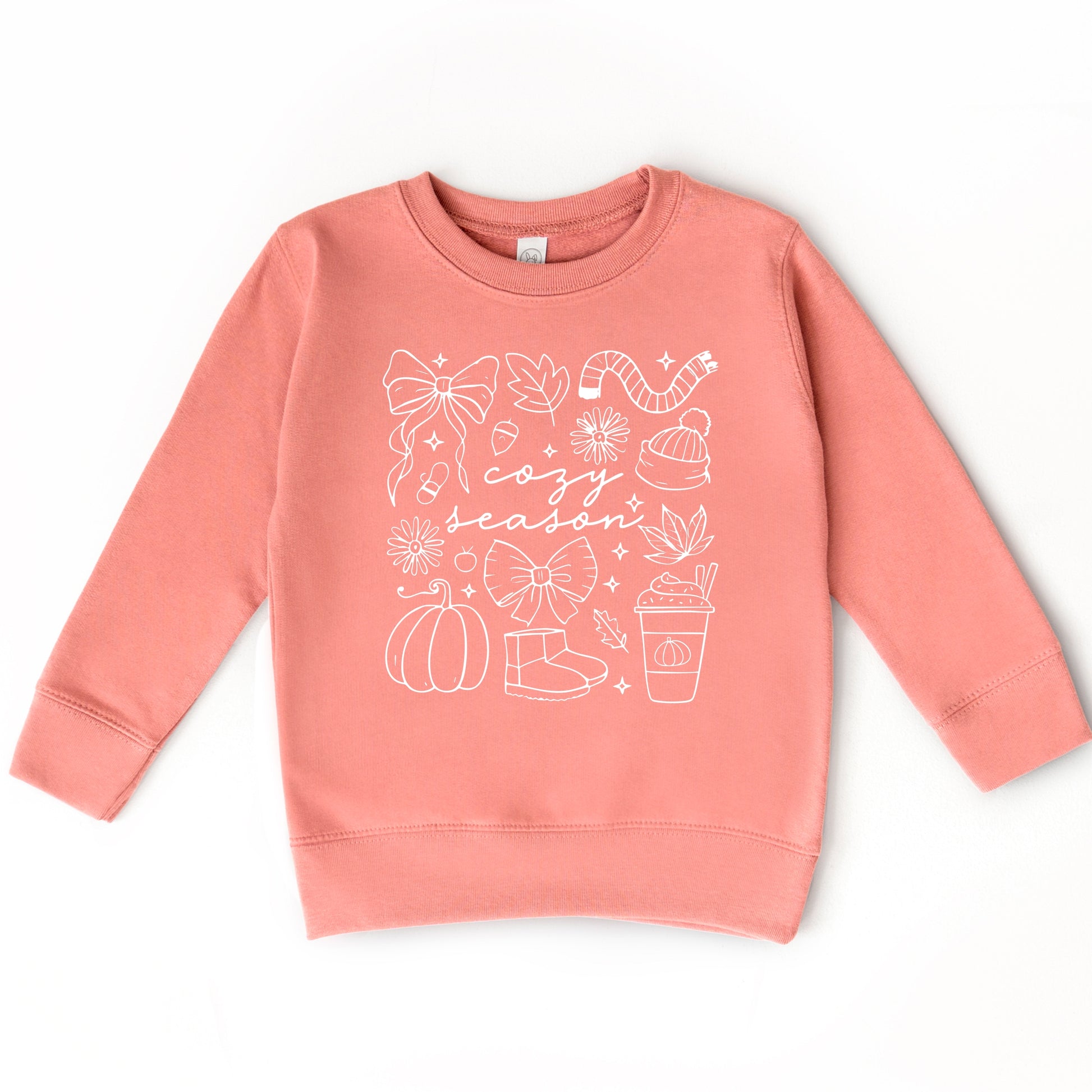 Cozy Season Coquette Icons - Toddler Graphic Sweatshirt and Youth Graphic Sweatshirt