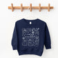Cozy Season Coquette Icons - Toddler Graphic Sweatshirt and Youth Graphic Sweatshirt