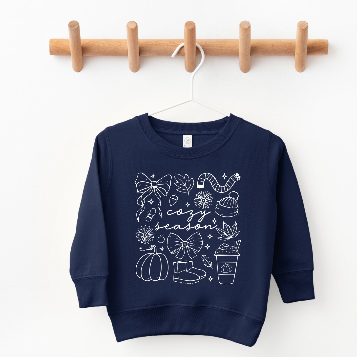 Cozy Season Coquette Icons - Toddler Graphic Sweatshirt and Youth Graphic Sweatshirt