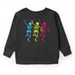 Three Skeletons Dancing Neon - Youth Graphic Sweatshirt and Toddler Graphic Sweatshirt