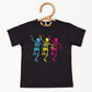 Three Skeletons Dancing Neon - Youth Short Sleeve Graphic T-Shirt and Toddler Short Sleeve Graphic T-Shirt
