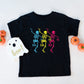 Three Skeletons Dancing Neon - Youth Short Sleeve Graphic T-Shirt and Toddler Short Sleeve Graphic T-Shirt