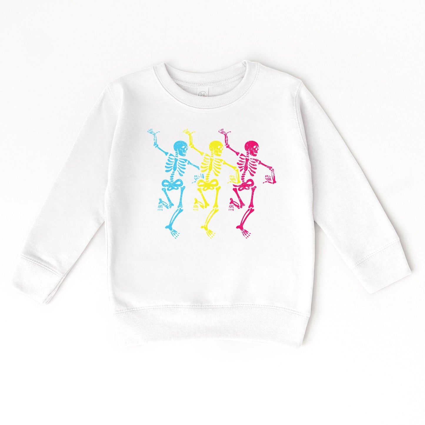 Three Skeletons Dancing Neon - Youth Graphic Sweatshirt and Toddler Graphic Sweatshirt