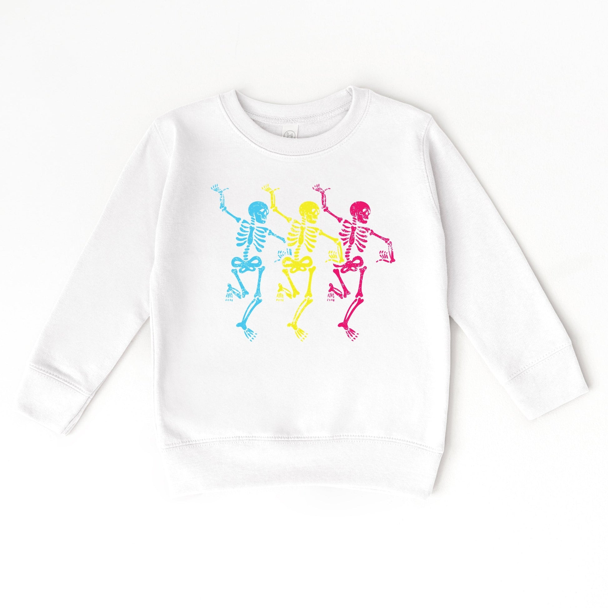 Three Skeletons Dancing Neon - Youth Graphic Sweatshirt and Toddler Graphic Sweatshirt