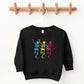 Three Skeletons Dancing Neon - Youth Graphic Sweatshirt and Toddler Graphic Sweatshirt
