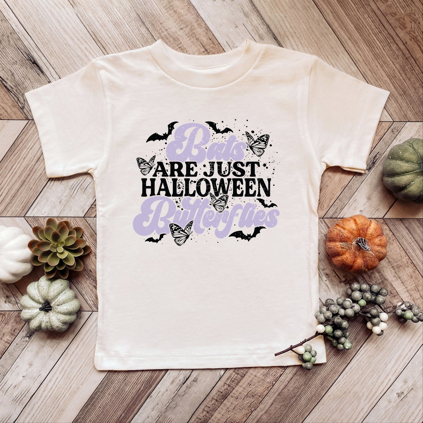 Bats Are Just Halloween Butterflies - Youth Short Sleeve Graphic T-Shirt and Toddler Short Sleeve Graphic T-Shirt