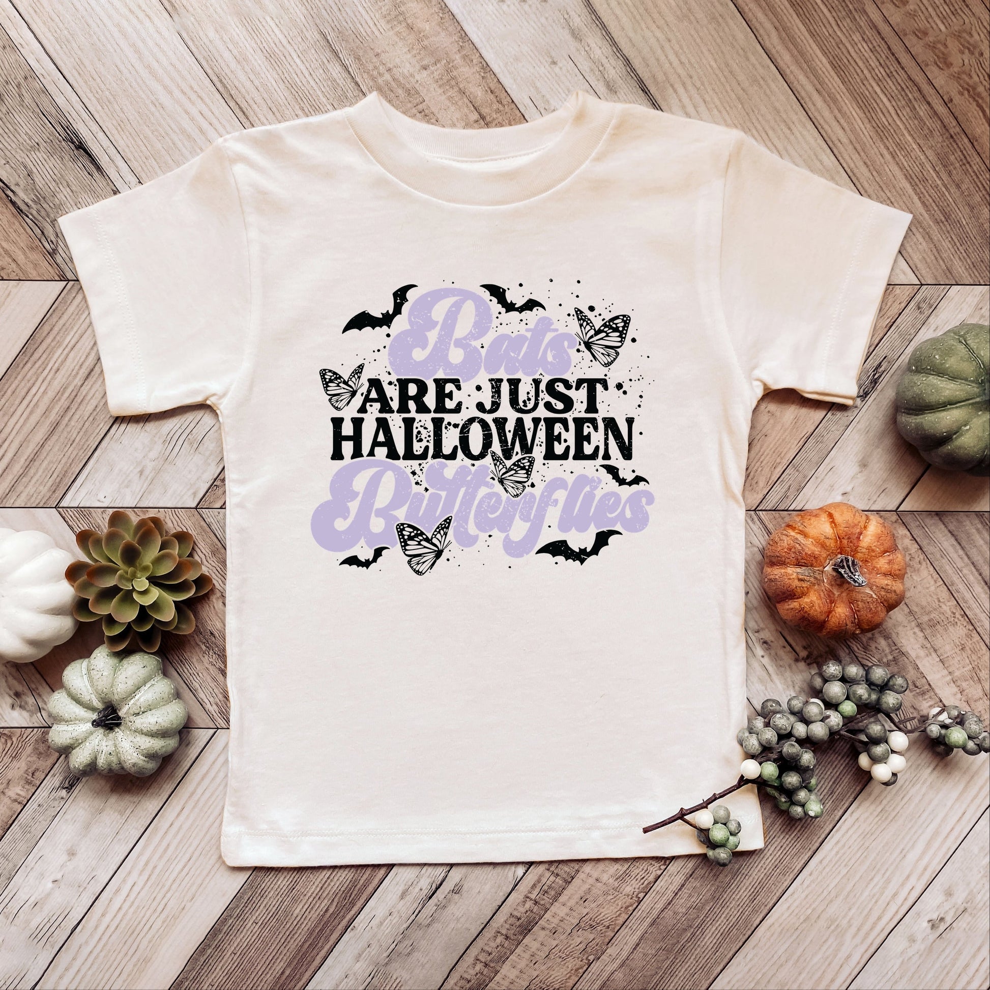 Bats Are Just Halloween Butterflies - Youth Short Sleeve Graphic T-Shirt and Toddler Short Sleeve Graphic T-Shirt