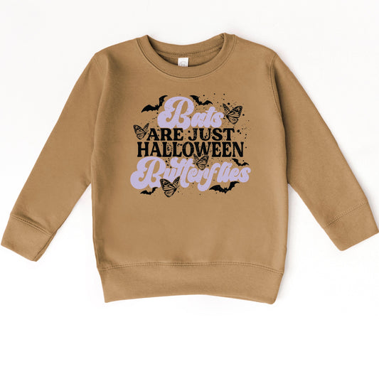 Bats Are Just Halloween Butterflies - Toddler Graphic Sweatshirt