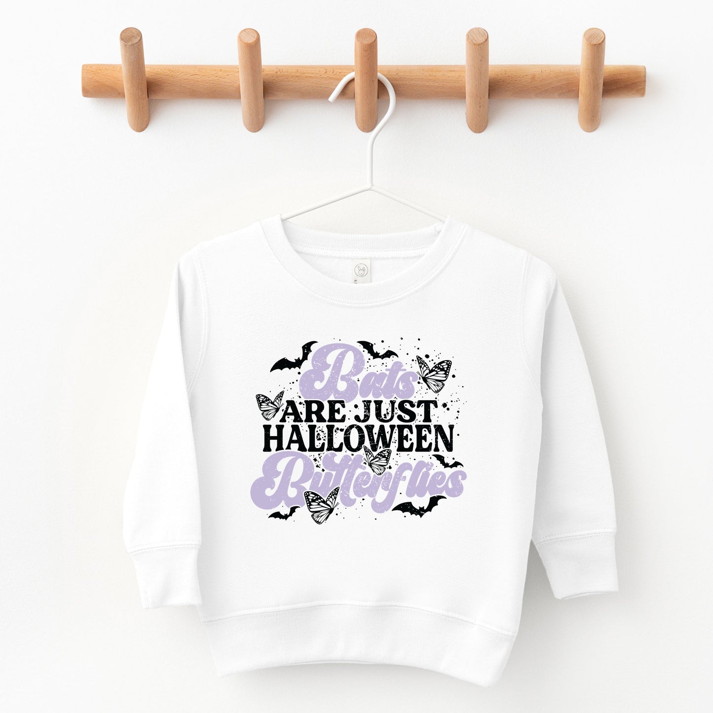 Bats Are Just Halloween Butterflies - Toddler Graphic Sweatshirt