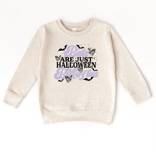 Bats Are Just Halloween Butterflies - Toddler Graphic Sweatshirt