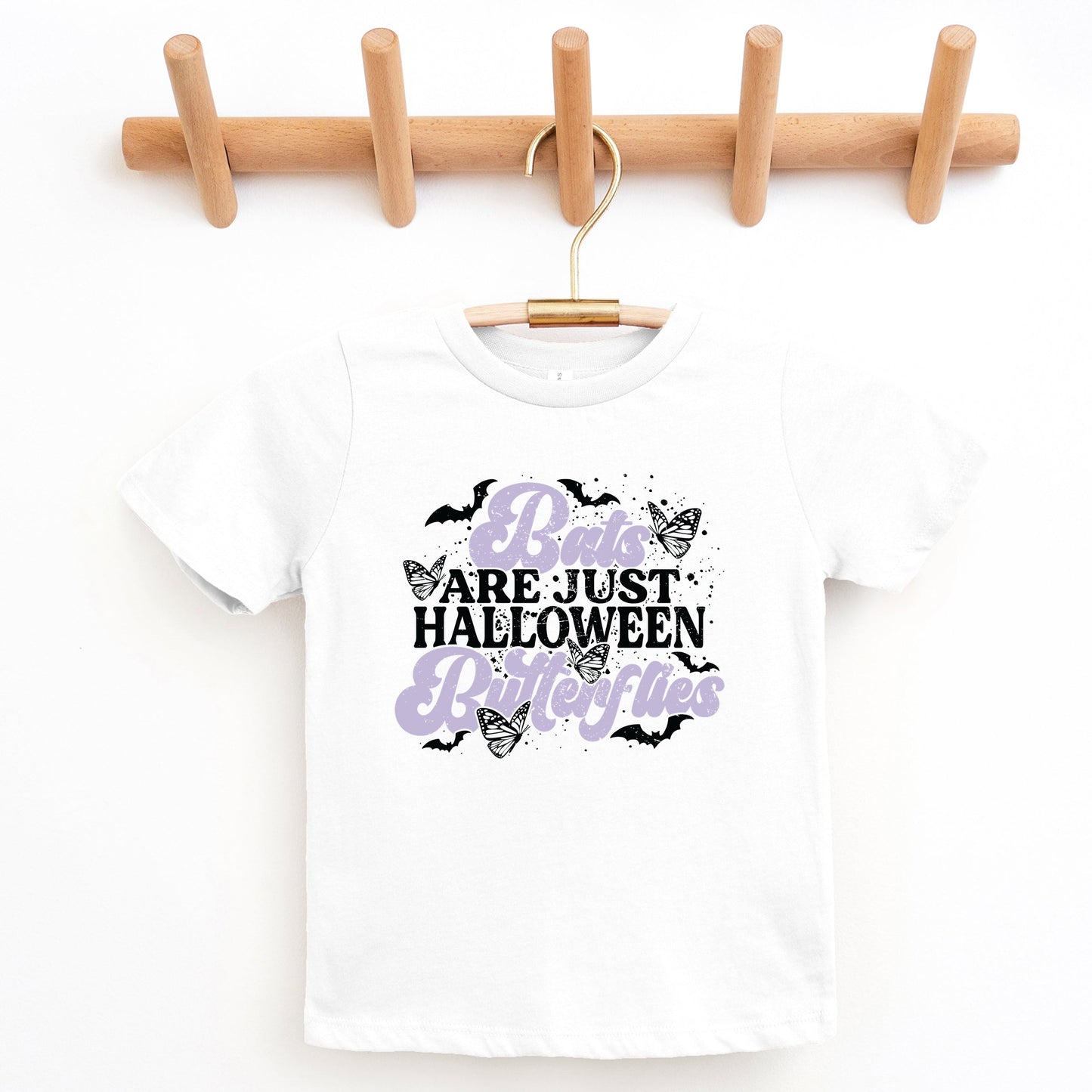 Bats Are Just Halloween Butterflies - Youth Short Sleeve Graphic T-Shirt and Toddler Short Sleeve Graphic T-Shirt