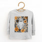 Ghost Floral Orange - Toddler Long Sleeve Graphic Tee and Youth Long Sleeve Graphic T-Shirt
